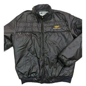 Horizon Miller Genuine Draft Jacket Mens M Black Vintage Moto Bomber Made in USA